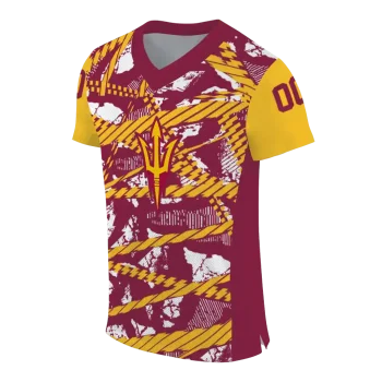 customized arizona state sun devils camo shatter maroon jersey fashion forward