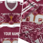 customized arizona state sun devils mirrored pattern maroon jersey best selling
