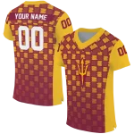 customized arizona state sun devils stacked rectangle maroon jersey best selling