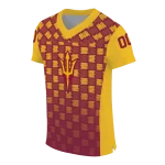 customized arizona state sun devils stacked rectangle maroon jersey best selling