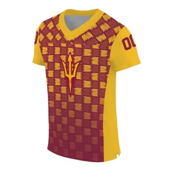 customized arizona state sun devils stacked rectangle maroon jersey fashion forward