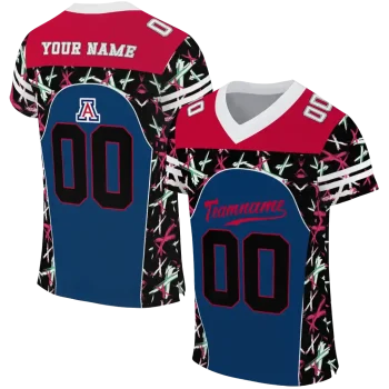 customized arizona wildcats brushstroke xs navy black jersey best selling