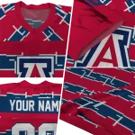 customized arizona wildcats layered grids red jersey best selling