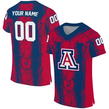 customized arizona wildcats rugged stripes red jersey best selling