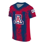 customized arizona wildcats rugged stripes red jersey best selling