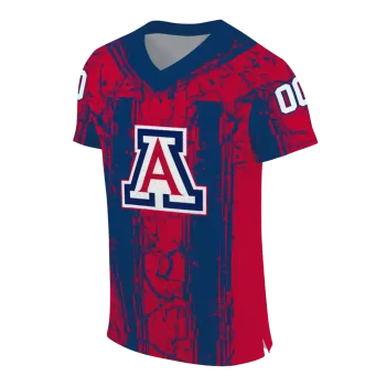 customized arizona wildcats rugged stripes red jersey fashion forward