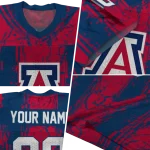 customized arizona wildcats rugged stripes red jersey best selling