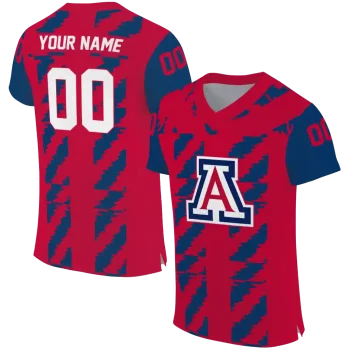 customized arizona wildcats stripe block red jersey best selling