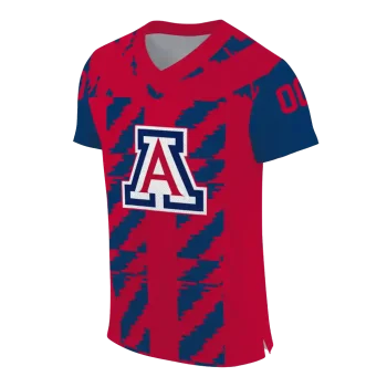 customized arizona wildcats stripe block red jersey fashion forward