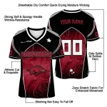 customized arkansas razorbacks halftone slant red black jersey best selling