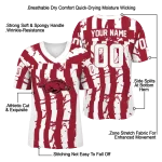 customized arkansas razorbacks stripe splatter red jersey best selling