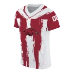 customized arkansas razorbacks striped texture red jersey best selling