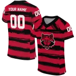 customized arkansas state red wolves art stripe scarlet jersey best selling