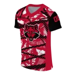 customized arkansas state red wolves camo shatter scarlet jersey best selling