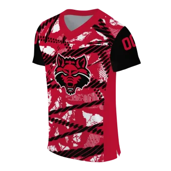 customized arkansas state red wolves camo shatter scarlet jersey fashion forward