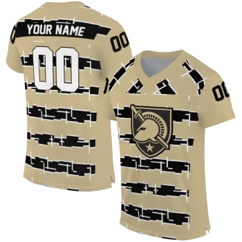 customized army black knights layered grids gold jersey best selling