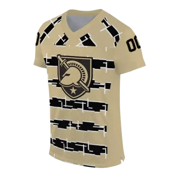 customized army black knights layered grids gold jersey fashion forward