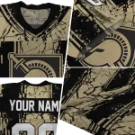 customized army black knights rugged stripes gold jersey best selling