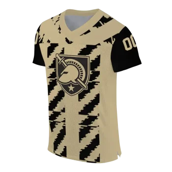customized army black knights stripe block gold jersey fashion forward