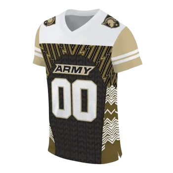 customized army black knights tire arrows gold black white jersey fashion forward
