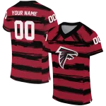 customized atlanta falcons art stripe red jersey best selling