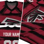 customized atlanta falcons art stripe red jersey best selling