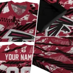 customized atlanta falcons camo shatter red jersey best selling