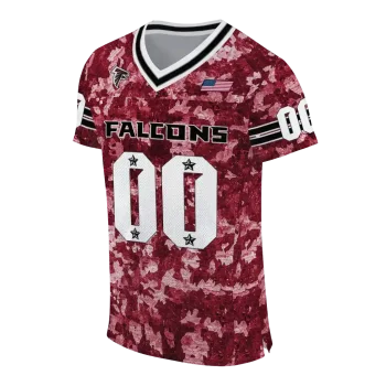 customized atlanta falcons camouflage abstract red jersey fashion forward
