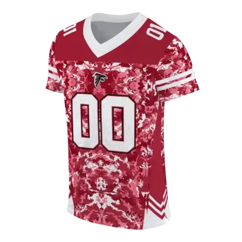 customized atlanta falcons mirrored pattern red jersey fashion forward