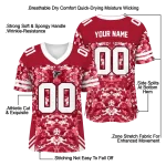 customized atlanta falcons mirrored pattern red jersey best selling