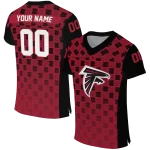 customized atlanta falcons stacked rectangle red jersey best selling
