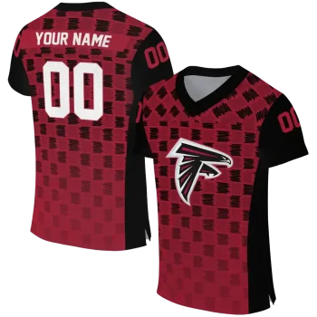 customized atlanta falcons stacked rectangle red jersey best selling