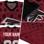 customized atlanta falcons stacked rectangle red jersey best selling