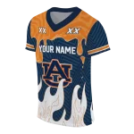 customized auburn tigers dripping flames navy blue white jersey best selling