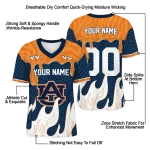 customized auburn tigers dripping flames navy blue white jersey best selling