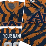 customized auburn tigers stripe splatter navy blue jersey best selling