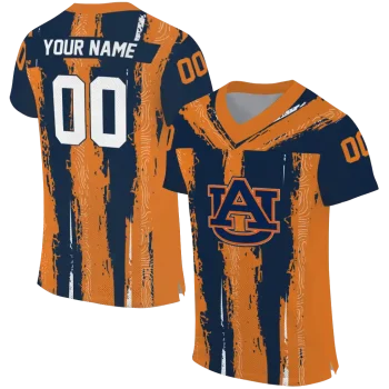 customized auburn tigers striped texture navy blue jersey best selling