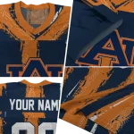 customized auburn tigers striped texture navy blue jersey best selling