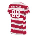 customized ball state cardinals art stripe red jersey best selling