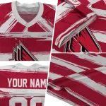 customized ball state cardinals art stripe red jersey best selling