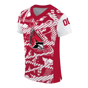customized ball state cardinals camo shatter red jersey fashion forward