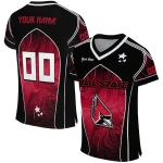 customized ball state cardinals halftone slant red black jersey best selling