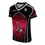 customized ball state cardinals halftone slant red black jersey best selling