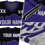 customized baltimore ravens dripping flames purple white jersey best selling