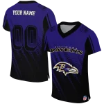 customized baltimore ravens halftone fade purple black jersey best selling