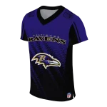 customized baltimore ravens halftone fade purple black jersey best selling