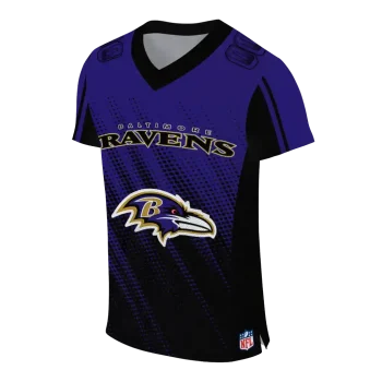 customized baltimore ravens halftone fade purple black jersey fashion forward