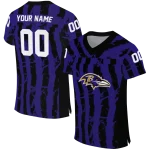 customized baltimore ravens stripe splatter purple jersey best selling