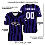 customized baltimore ravens stripe splatter purple jersey best selling