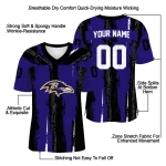 customized baltimore ravens striped texture purple jersey best selling
